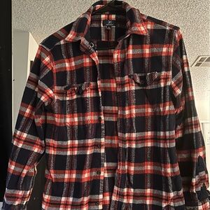 Red & Navy Plaid Flannel